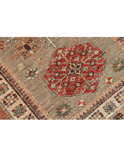 Tappeto Kazak Fine Pakistan marrone grigio 83x298