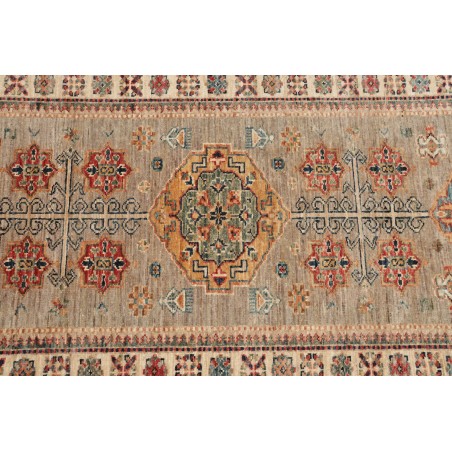 Tappeto Kazak Fine Pakistan marrone grigio 83x298