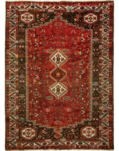 Tappeto Shiraz Persia marrone giallo 218x292