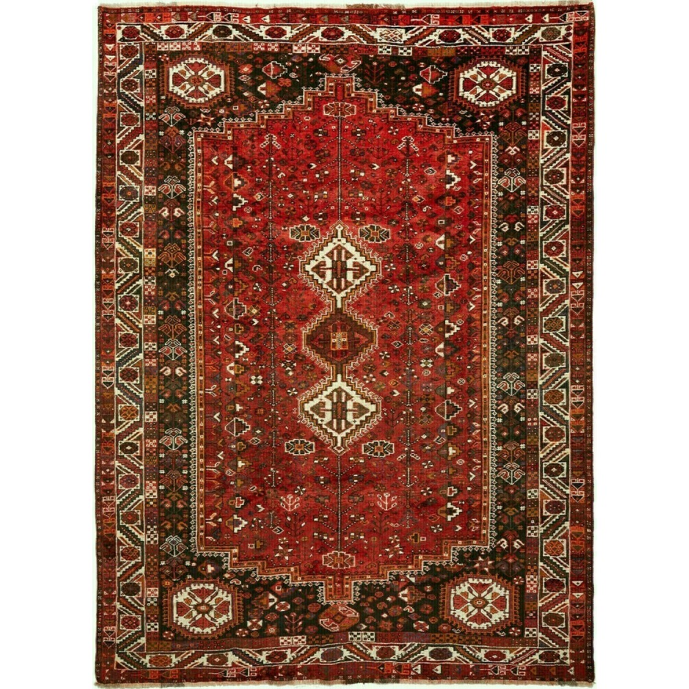 Tappeto Shiraz Persia marrone giallo 218x292 Tappeto Shiraz Persia marrone giallo 218x292