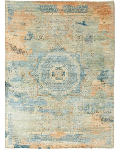 Tappeto Mamlouk Pakistan azzurro grigio 150x202