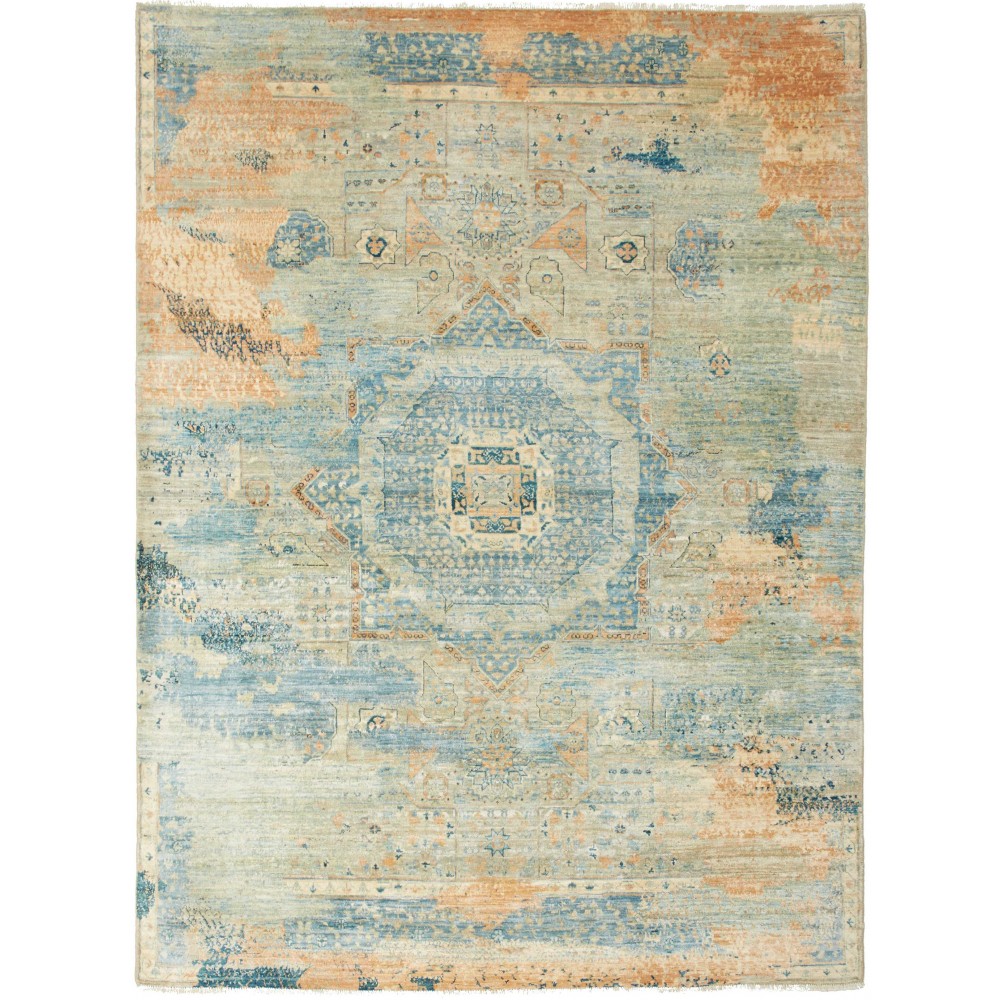 Tappeto Mamlouk Pakistan azzurro grigio 150x202 Tappeto Mamlouk Pakistan azzurro grigio 150x202
