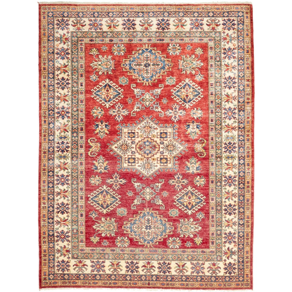 Tappeto Kazak Fine Pakistan marrone azzurro 153x207