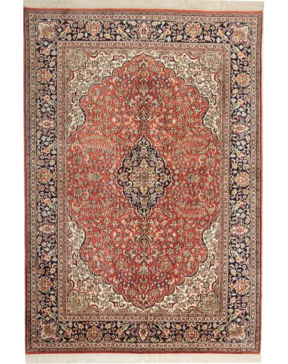 Tappeto Kashmir India marrone giallo 126x183