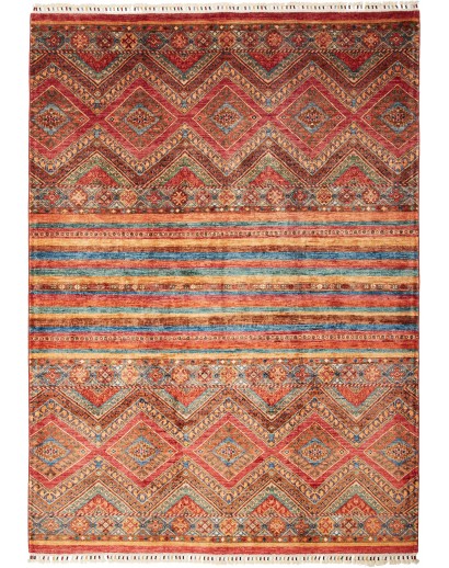 Tappeto Samarkand Pakistan rosso grigio 170x236