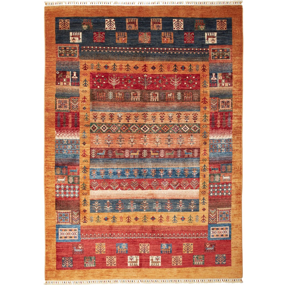 Tappeto Fun Collection Pakistan rosso grigio 170x245 Tappeto Fun Collection Pakistan rosso grigio 170x245