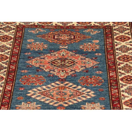 Tappeto Kazak Fine Pakistan azzurro giallo 83x302