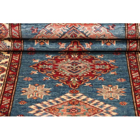 Tappeto Kazak Fine Pakistan azzurro giallo 83x302