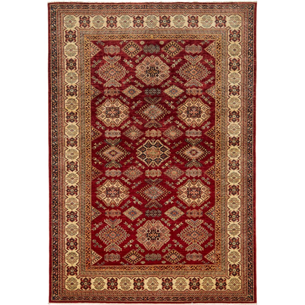 Tappeto Kazak Fine Pakistan marrone arancione 205x300