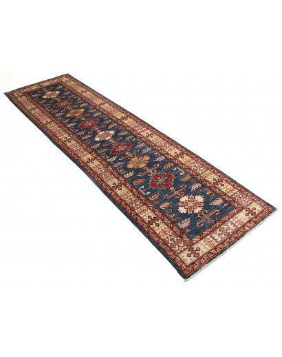 Tappeto Kazak Fine Pakistan azzurro grigio 79x291