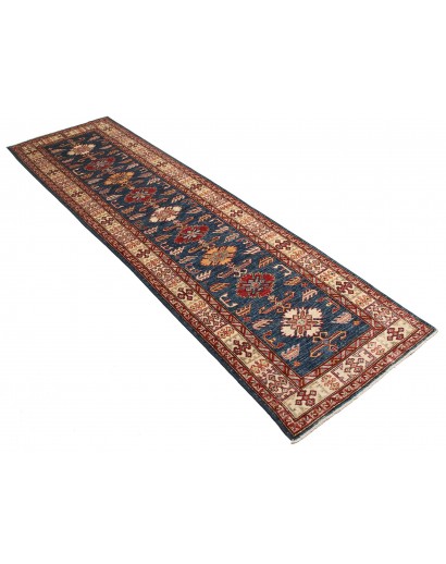 Tappeto Kazak Fine Pakistan azzurro grigio 79x291