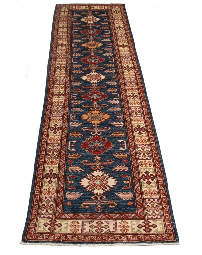 Tappeto Kazak Fine Pakistan azzurro grigio 79x291