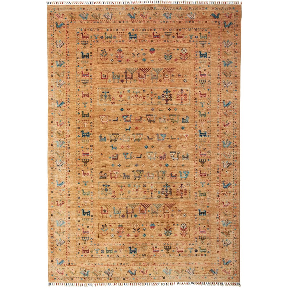 Tappeto Rubin Pakistan arancione marrone 168x243 Tappeto Rubin Pakistan arancione marrone 168x243