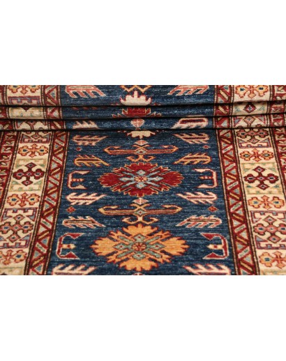 Tappeto Kazak Fine Pakistan azzurro grigio 79x291