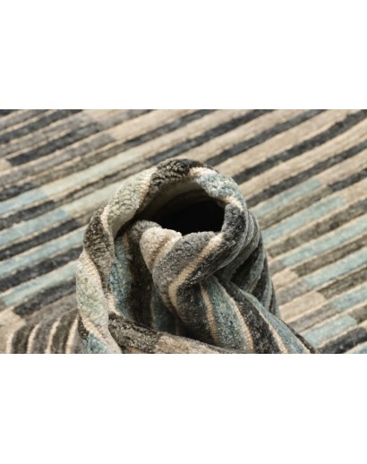 Tappeto Barjesta Pakistan marrone azzurro 202x306