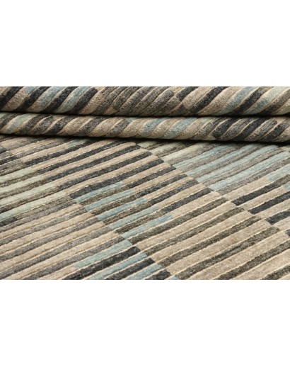 Tappeto Barjesta Pakistan marrone azzurro 202x306