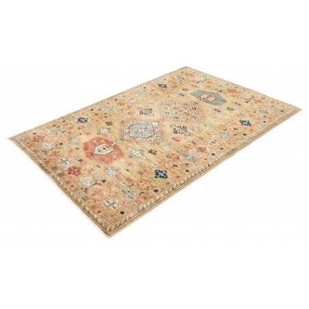 Tappeto Kazak Fine Pakistan marrone bianco 124x185