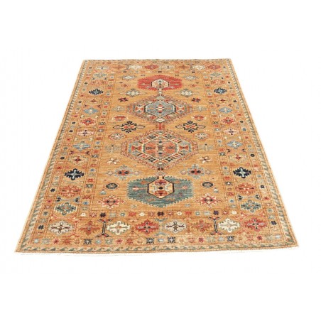 Tappeto Kazak Fine Pakistan marrone bianco 124x185