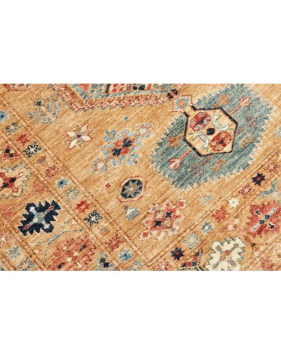 Tappeto Kazak Fine Pakistan marrone bianco 124x185