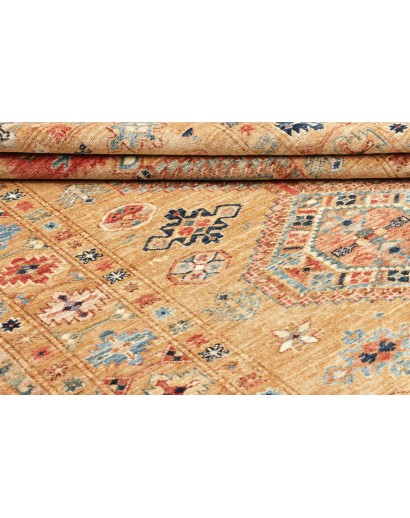 Tappeto Kazak Fine Pakistan marrone bianco 124x185