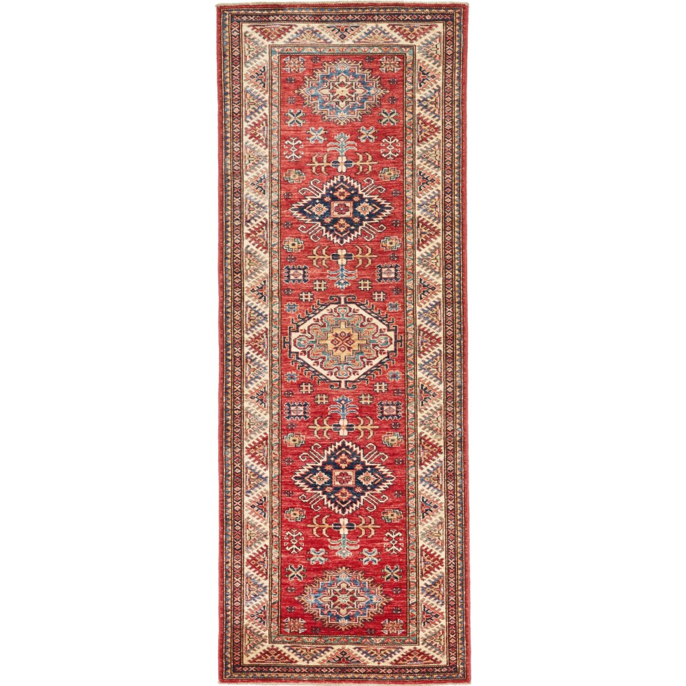 Tappeto Kazak Fine Pakistan marrone giallo 88x240