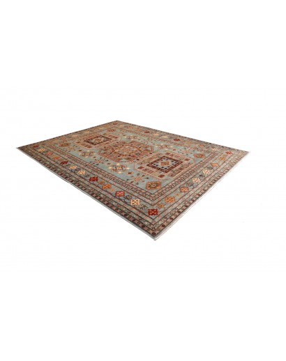Tappeto Kazak Fine Pakistan azzurro blu 246x300