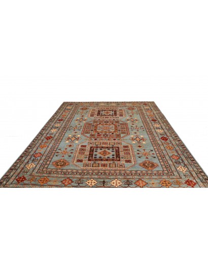 Tappeto Kazak Fine Pakistan azzurro blu 246x300