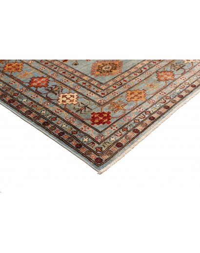 Tappeto Kazak Fine Pakistan azzurro blu 246x300