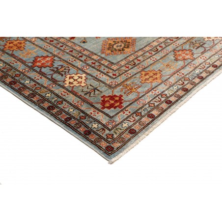 Tappeto Kazak Fine Pakistan azzurro blu 246x300