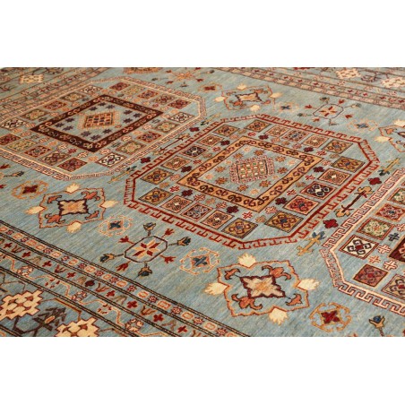 Tappeto Kazak Fine Pakistan azzurro blu 246x300
