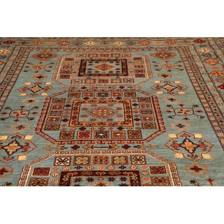 Tappeto Kazak Fine Pakistan azzurro blu 246x300