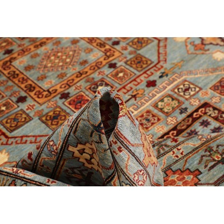 Tappeto Kazak Fine Pakistan azzurro blu 246x300