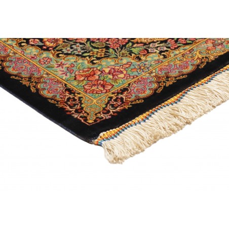 Tappeto Ghom seta Persia beige arancione 60x87