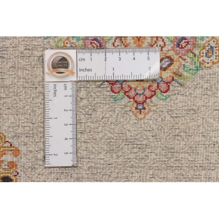 Tappeto Ghom seta Persia beige arancione 60x87