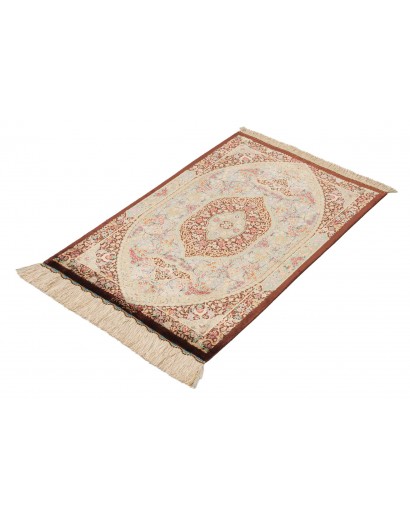 Tappeto Ghom seta Persia marrone 60x87