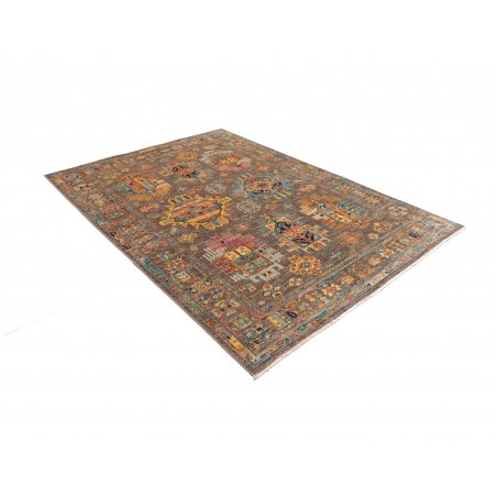Tappeto Tribal Pakistan bianco giallo 147x202
