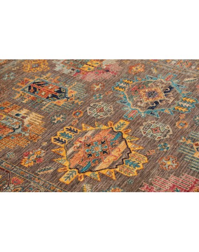 Tappeto Tribal Pakistan bianco giallo 147x202