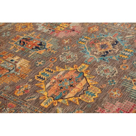 Tappeto Tribal Pakistan bianco giallo 147x202