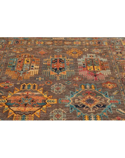 Tappeto Tribal Pakistan bianco giallo 147x202