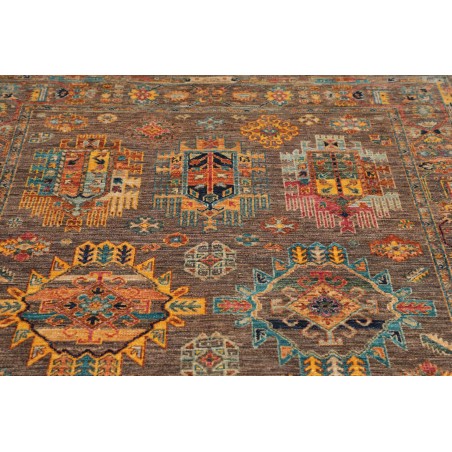 Tappeto Tribal Pakistan bianco giallo 147x202