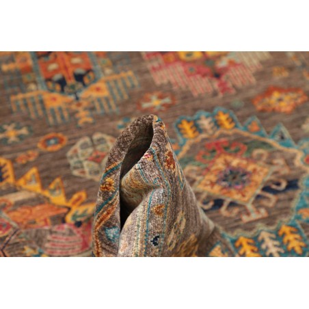 Tappeto Tribal Pakistan bianco giallo 147x202