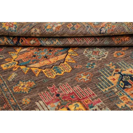 Tappeto Tribal Pakistan bianco giallo 147x202