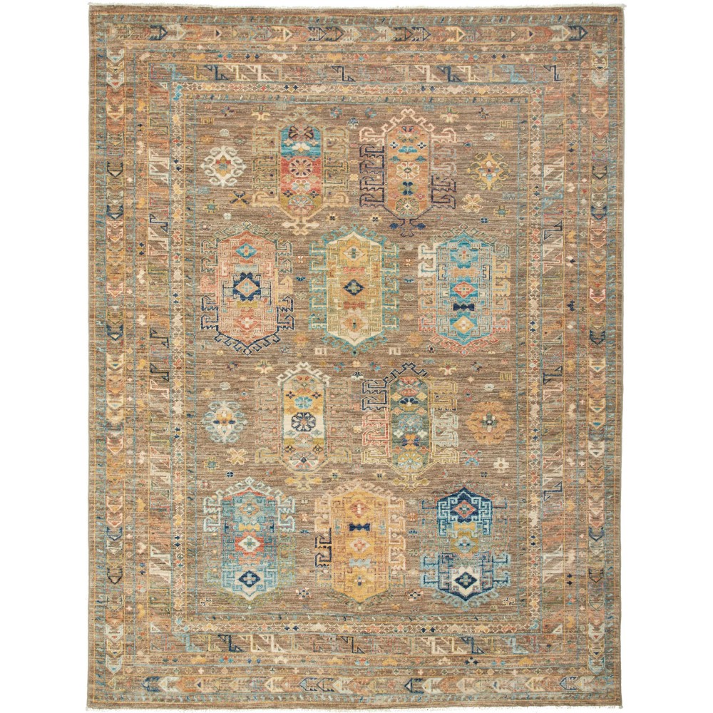 Tappeto Tribal Pakistan marrone bianco 172x229 Tappeto Tribal Pakistan marrone bianco 172x229