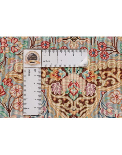 Tappeto Ghom seta Persia marrone 60x87