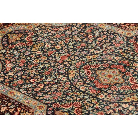 Tappeto Ghom seta Persia marrone grigio 79x121