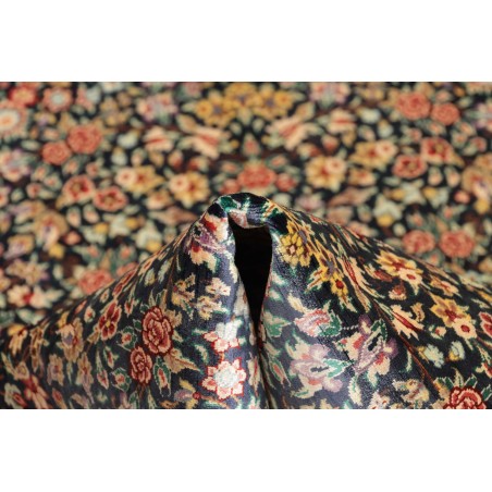 Tappeto Ghom seta Persia marrone grigio 79x121