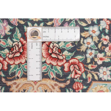 Tappeto Ghom seta Persia marrone grigio 79x121