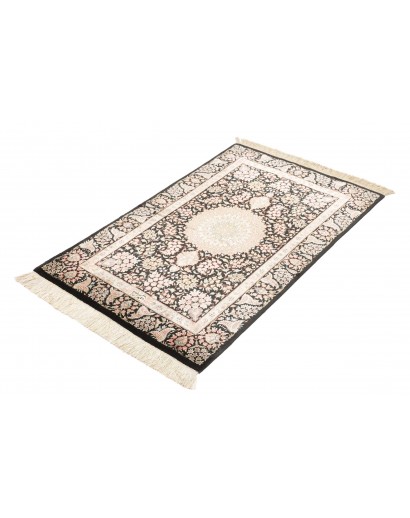Tappeto Ghom seta Persia marrone 78x124