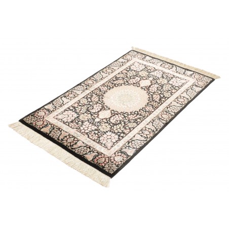 Tappeto Ghom seta Persia marrone 78x124