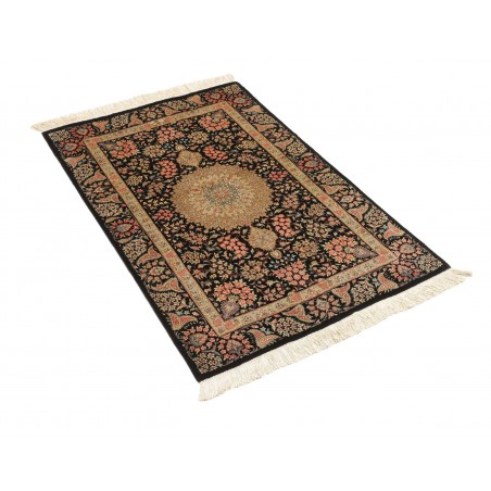 Tappeto Ghom seta Persia marrone 78x124